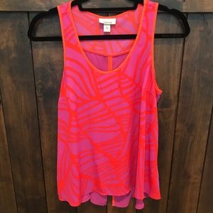 Ámbar by Target orange and pink sleeveless blouse